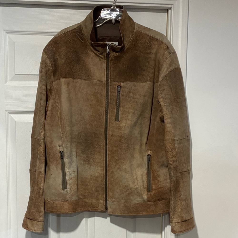 vintage Remy natural suede leather jacket 46
